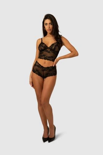 Christine Valerie Bralette Setje - Zwart 2 Christine Valerie Bralette Setje - Zwart - Afbeelding 2