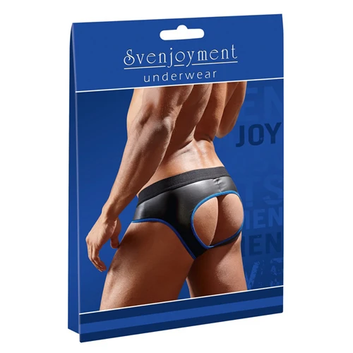 Svenjoyment Underwear Slip Met Open Achterkant - Zwart/Blauw 6 Svenjoyment Underwear Slip Met Open Achterkant - Zwart/Blauw - Afbeelding 6