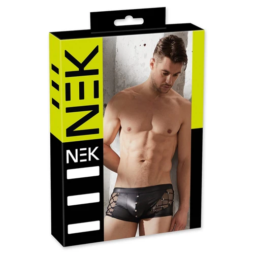 NEK Wetlook Boxer Met Netstof En Rijgdetail 5 NEK Wetlook Boxer Met Netstof En Rijgdetail - Afbeelding 5