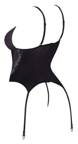 Cottelli Collection Korset Met Bandjes - Rood & Zwart 4 Cottelli Collection Korset Met Bandjes - Rood & Zwart - Afbeelding 4