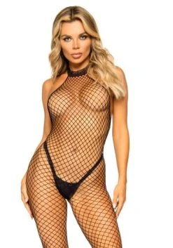 LEG AVENUE What U Want Visnet Catsuit - Zwart
