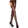 MUSIC LEGS Panty Met Open Kruis En Strikjespatroon - Zwart