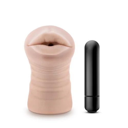 M For Men - Skye Masturbator Met Bullet Vibrator - Mond 1 M For Men - Skye Masturbator Met Bullet Vibrator - Mond