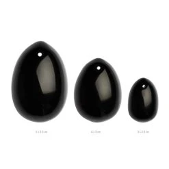La Gemmes - 3-delige Yoni Egg Set - Zwarte Obsidiaan