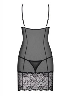 Obsessive Alluria Negligé Met String - Zwart 7 Obsessive Alluria Negligé Met String - Zwart -Obsessive Shop OBS2936 2