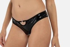 Christine Open Kruis String Dark Desire - Zwart