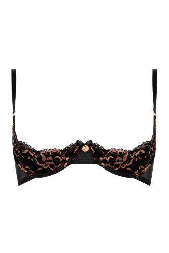 Christine 1/4 Bh Glitterkant Sevdalizia - Zwart/koper 5 Christine 1/4 Bh Glitterkant Sevdalizia - Zwart/koper - Afbeelding 5