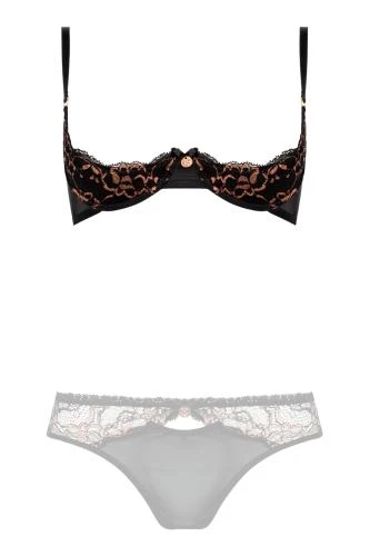 Christine 1/4 Bh Glitterkant Sevdalizia - Zwart/koper 7 Christine 1/4 Bh Glitterkant Sevdalizia - Zwart/koper - Afbeelding 7