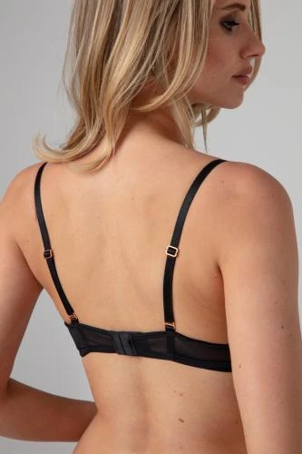 Christine 1/4 Bh Glitterkant Sevdalizia - Zwart/koper 2 Christine 1/4 Bh Glitterkant Sevdalizia - Zwart/koper - Afbeelding 2